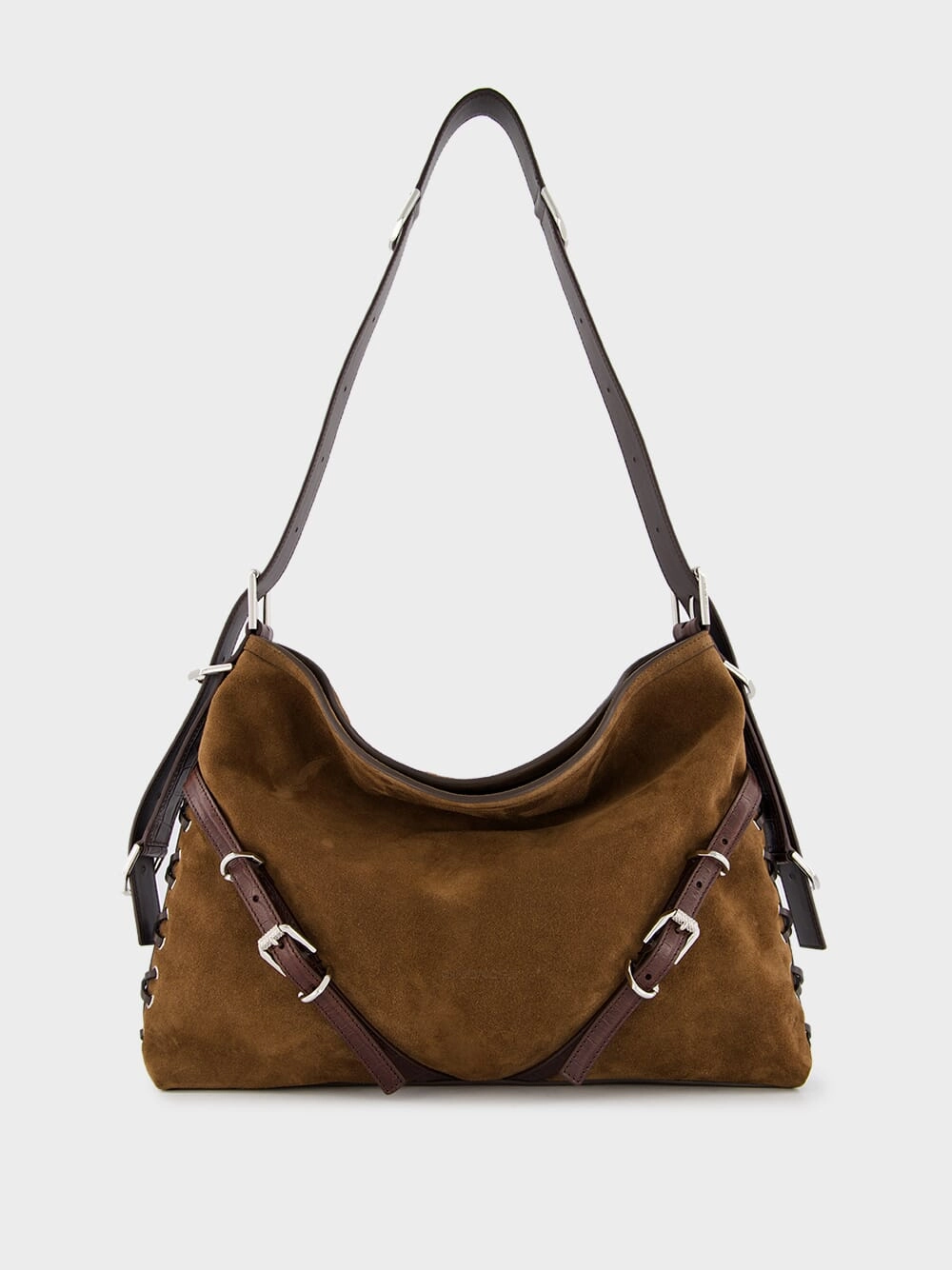 Voyou Medium Suede Shoulder Bag