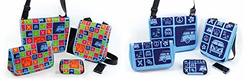 Vw Collection By Brisa Vw Bus Neoprene Messenger Bag - Multicolor