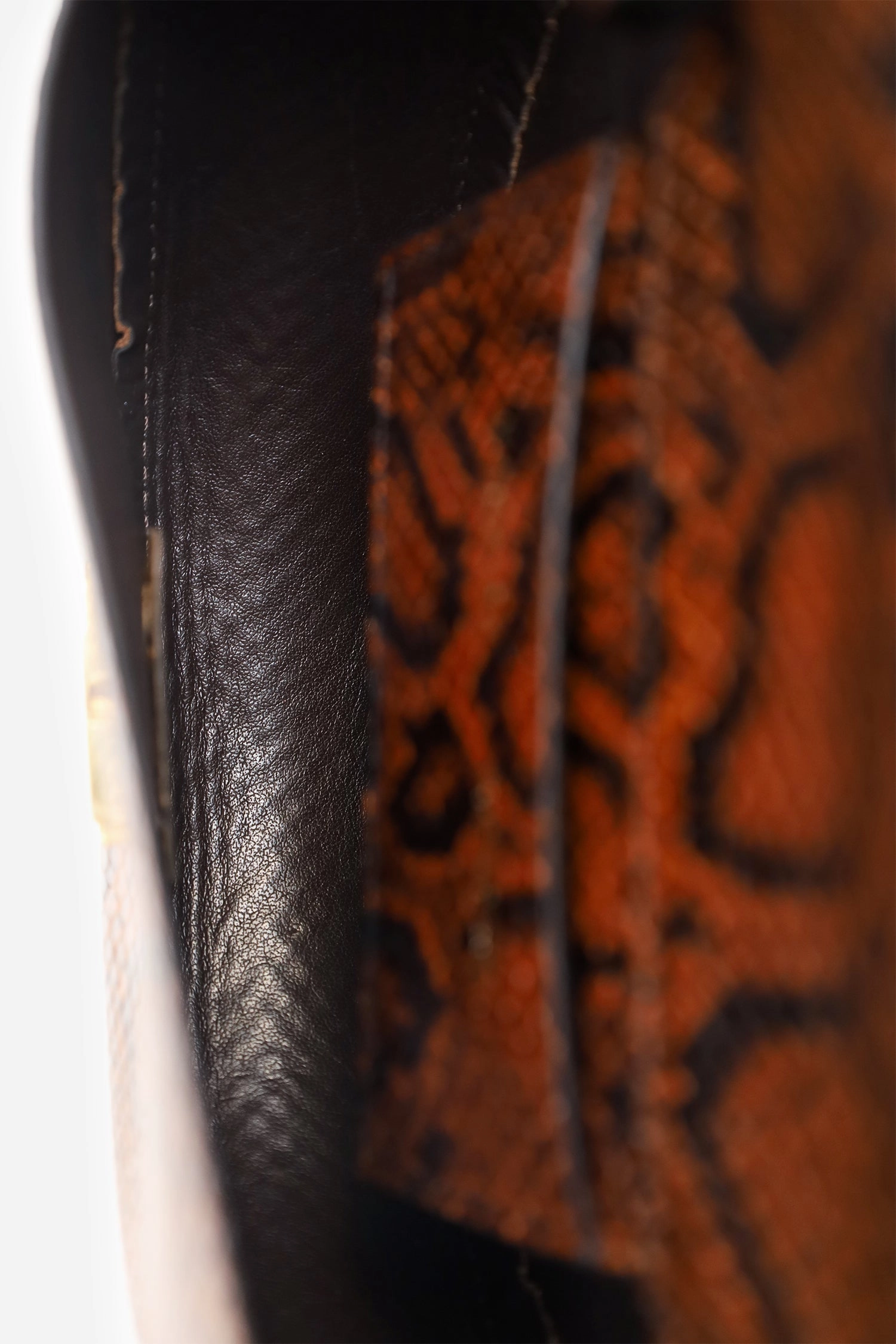 Wandler Brown/Black Croc Embossed Leather Crossbody