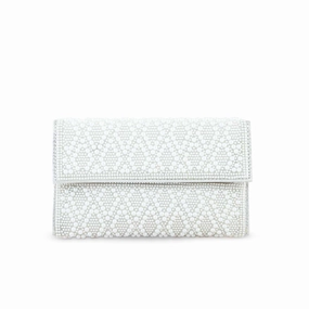 White Bridal Clutch P24353