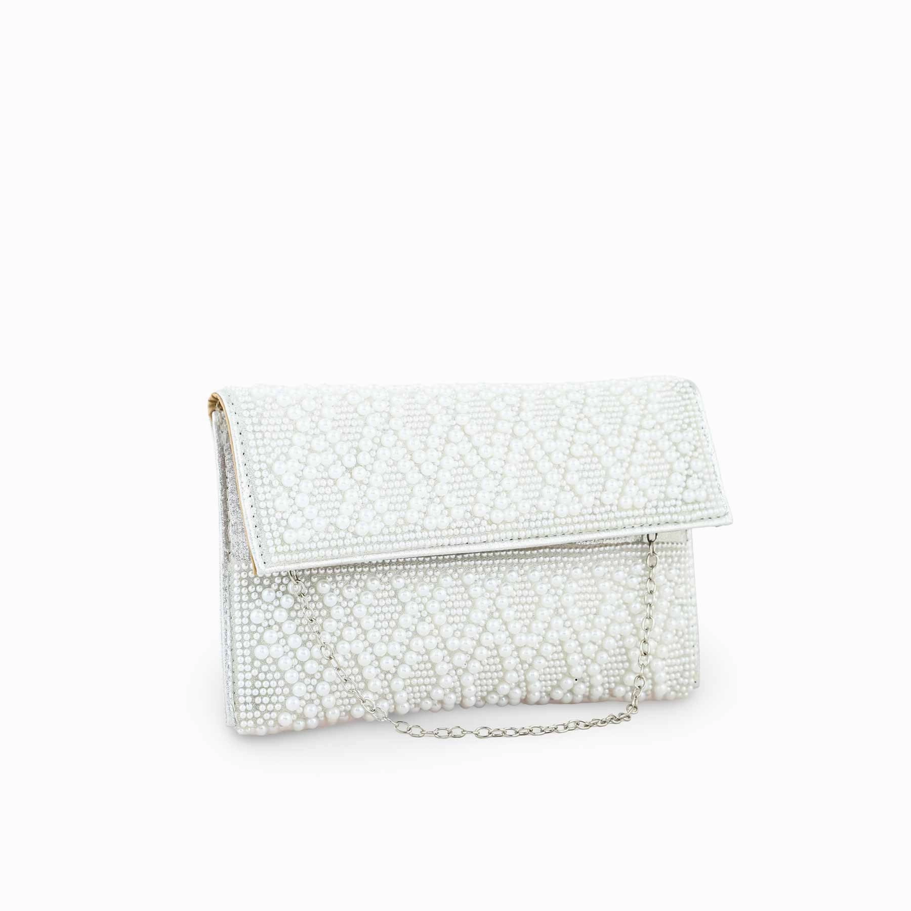 White Bridal Clutch P24353
