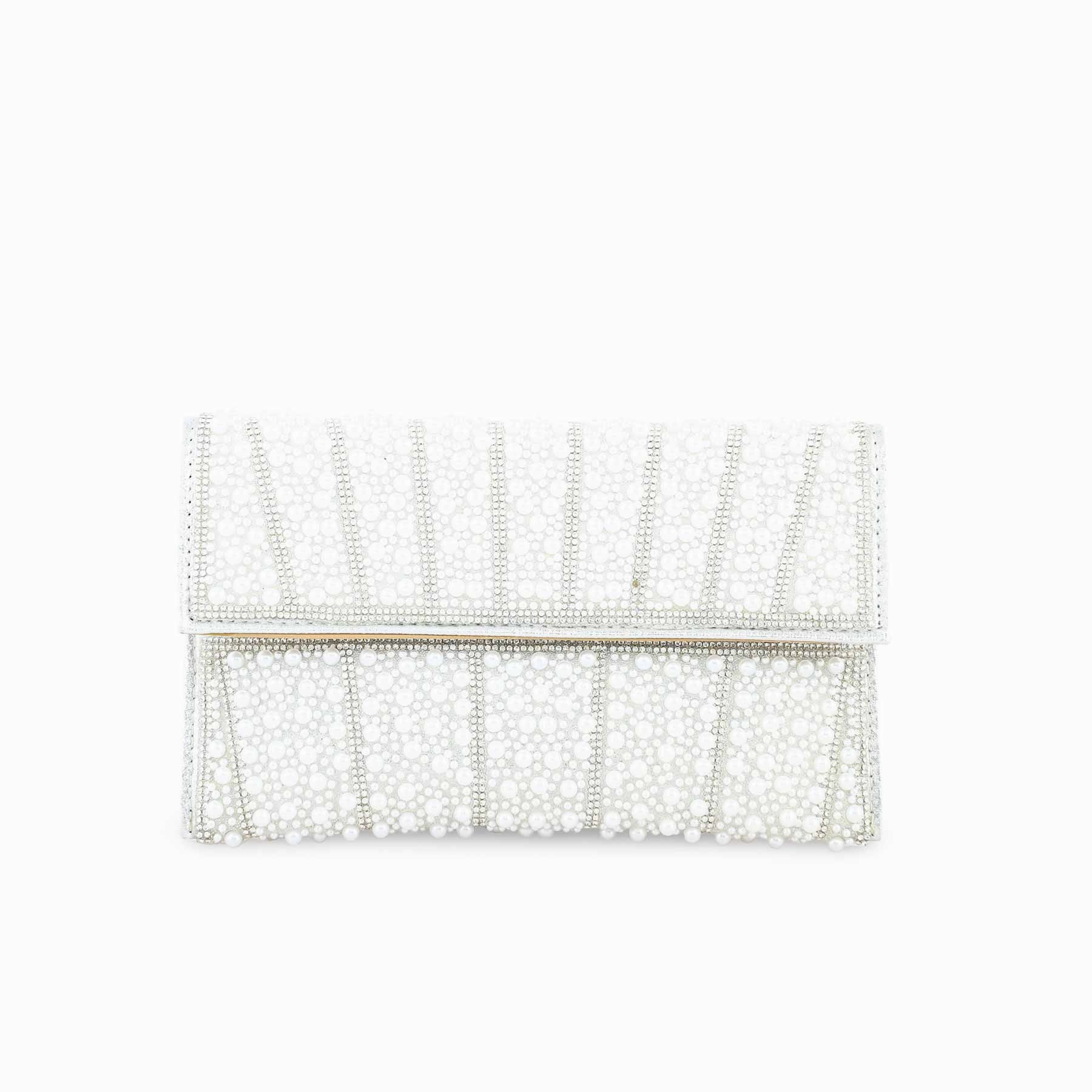 White Bridal Clutch P24354