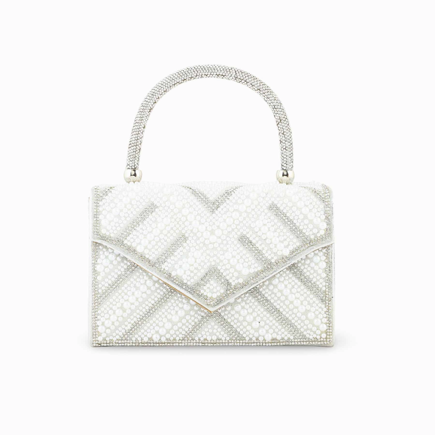 White Bridal Clutch P24366