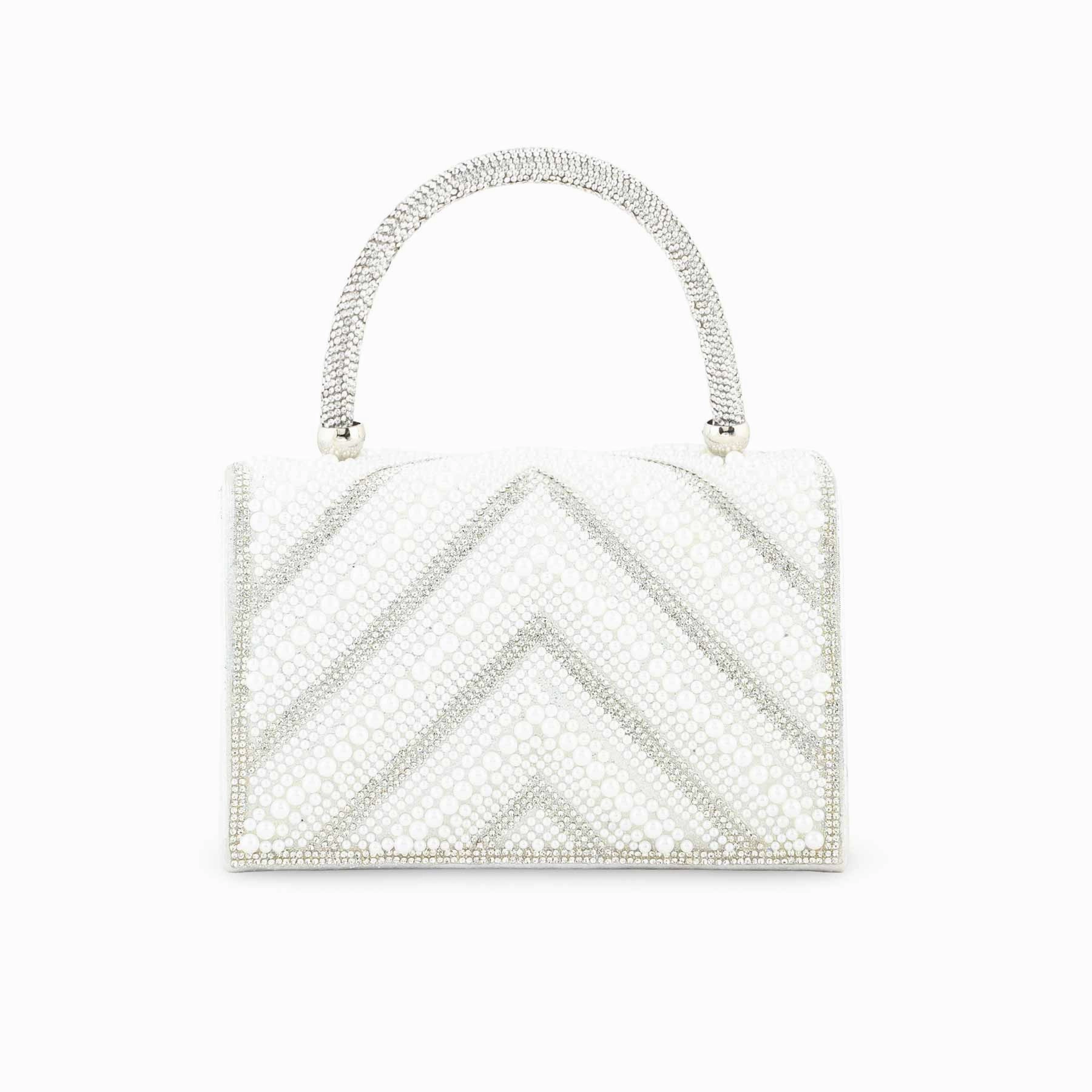 White Bridal Clutch P24366
