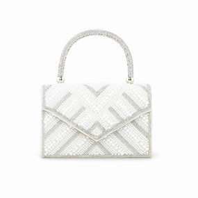 White Bridal Clutch P24366