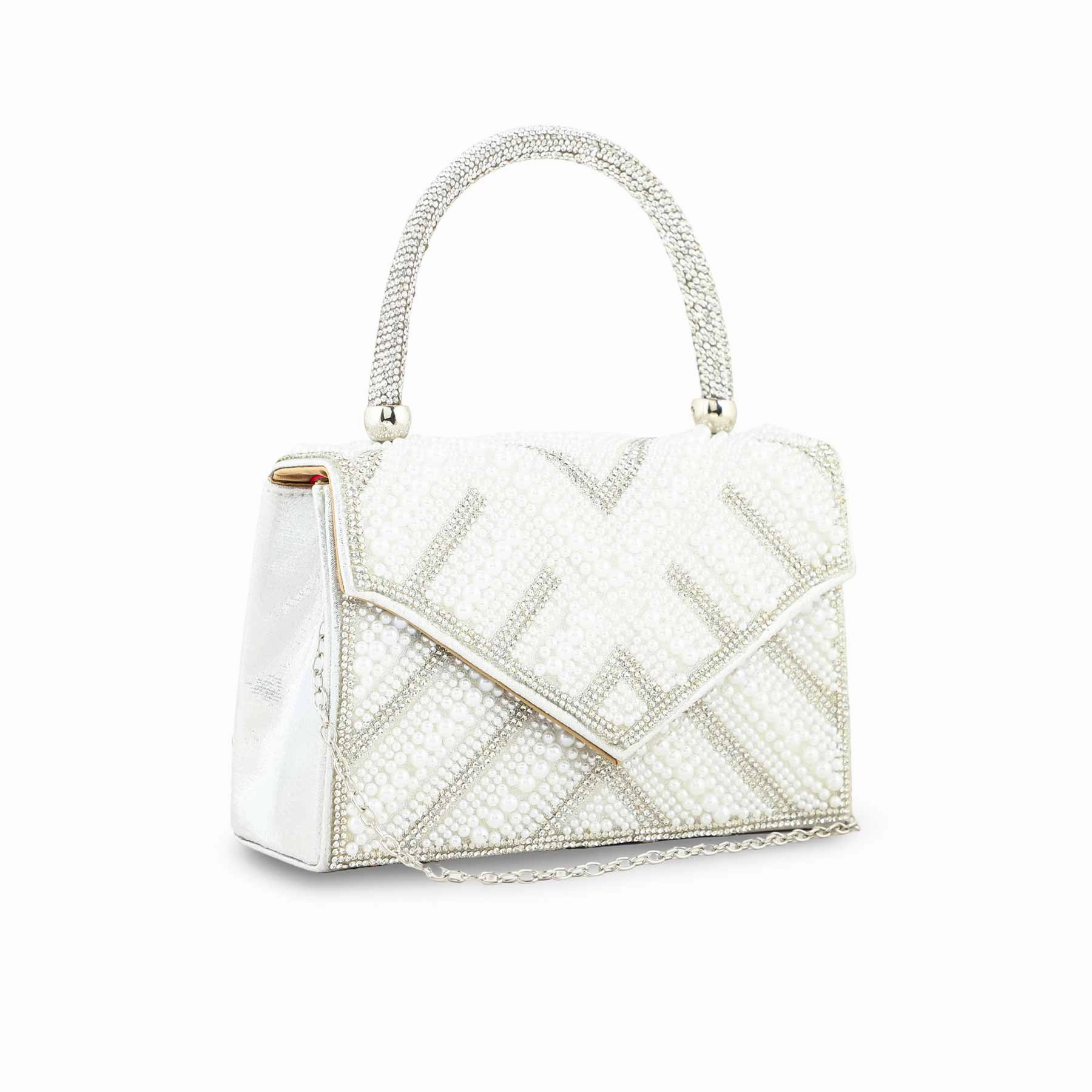 White Bridal Clutch P24366