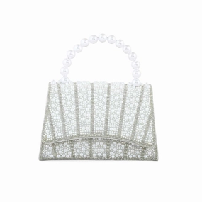 White Bridal Clutch P24367