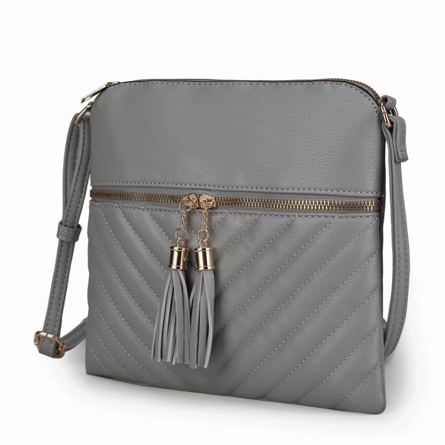 Winnie Quilted Vegan Leather Womens Crossbody