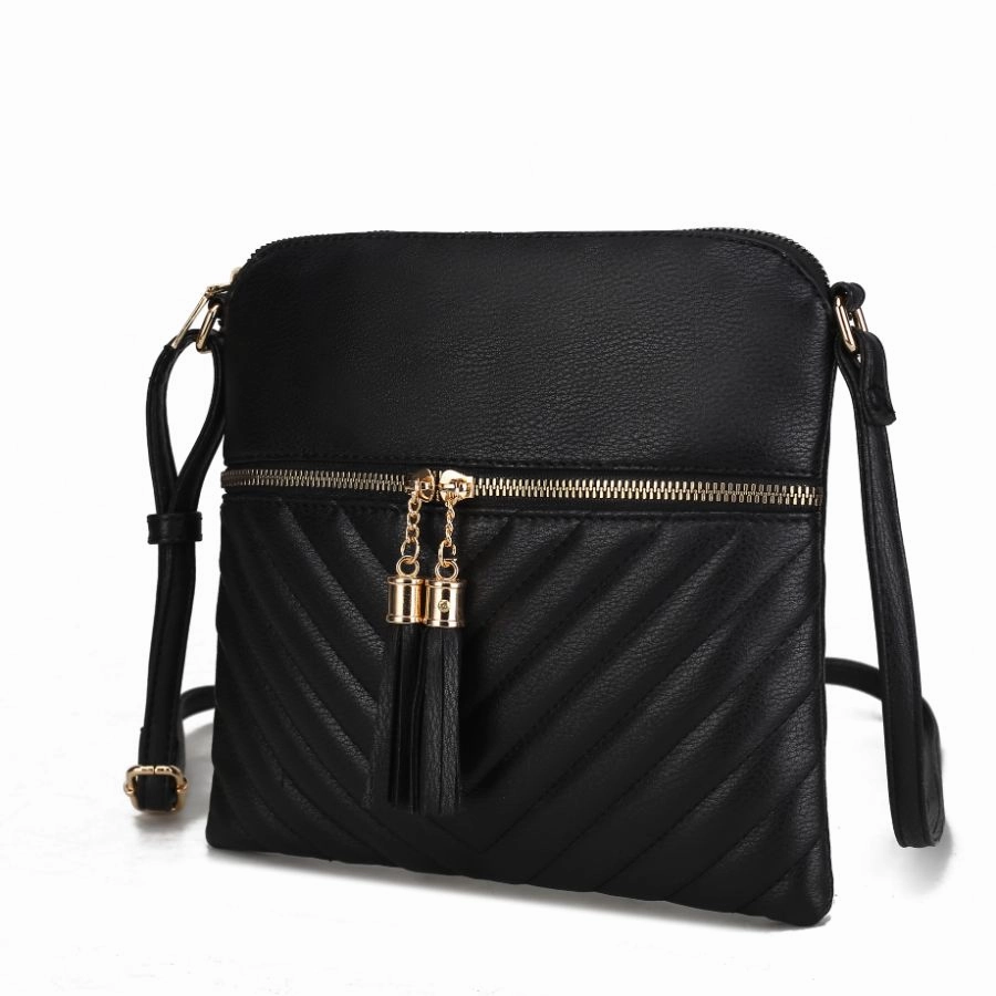 Winnie Quilted Vegan Leather Womens Crossbody