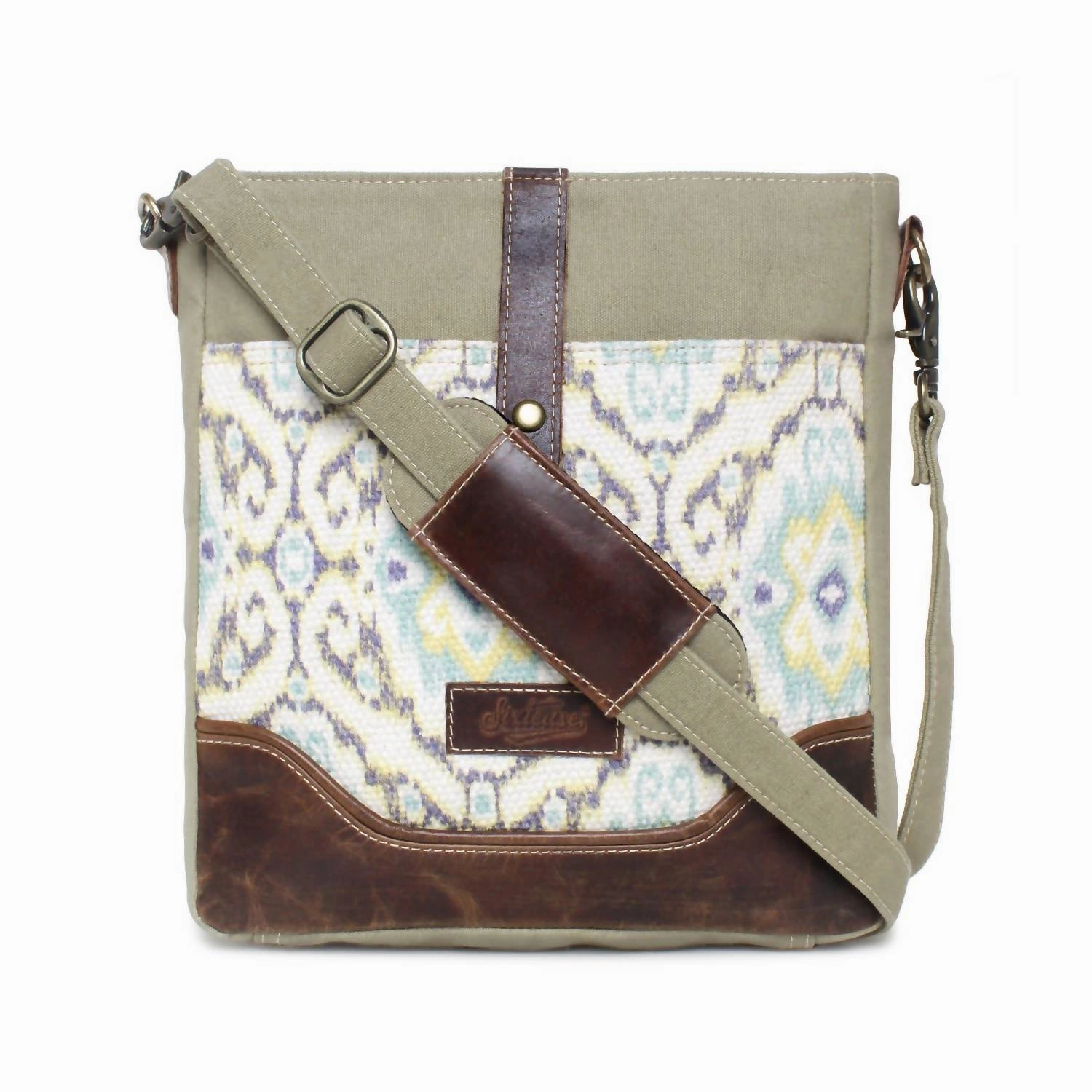 Women's Crossbody Bag In Yellow/teal