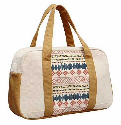 Women'S Ethnic Geometric Pattern-5 Printed Canvas Duffel Travel Bags Was_19