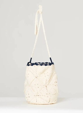 Women's Gia Crochet Pouch Bag In Ecru