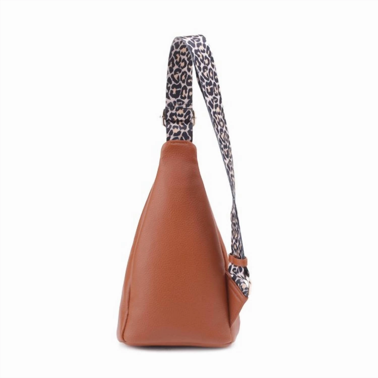Women's Jessi Leopard Strap Crossbody Sling Bag In Cognac