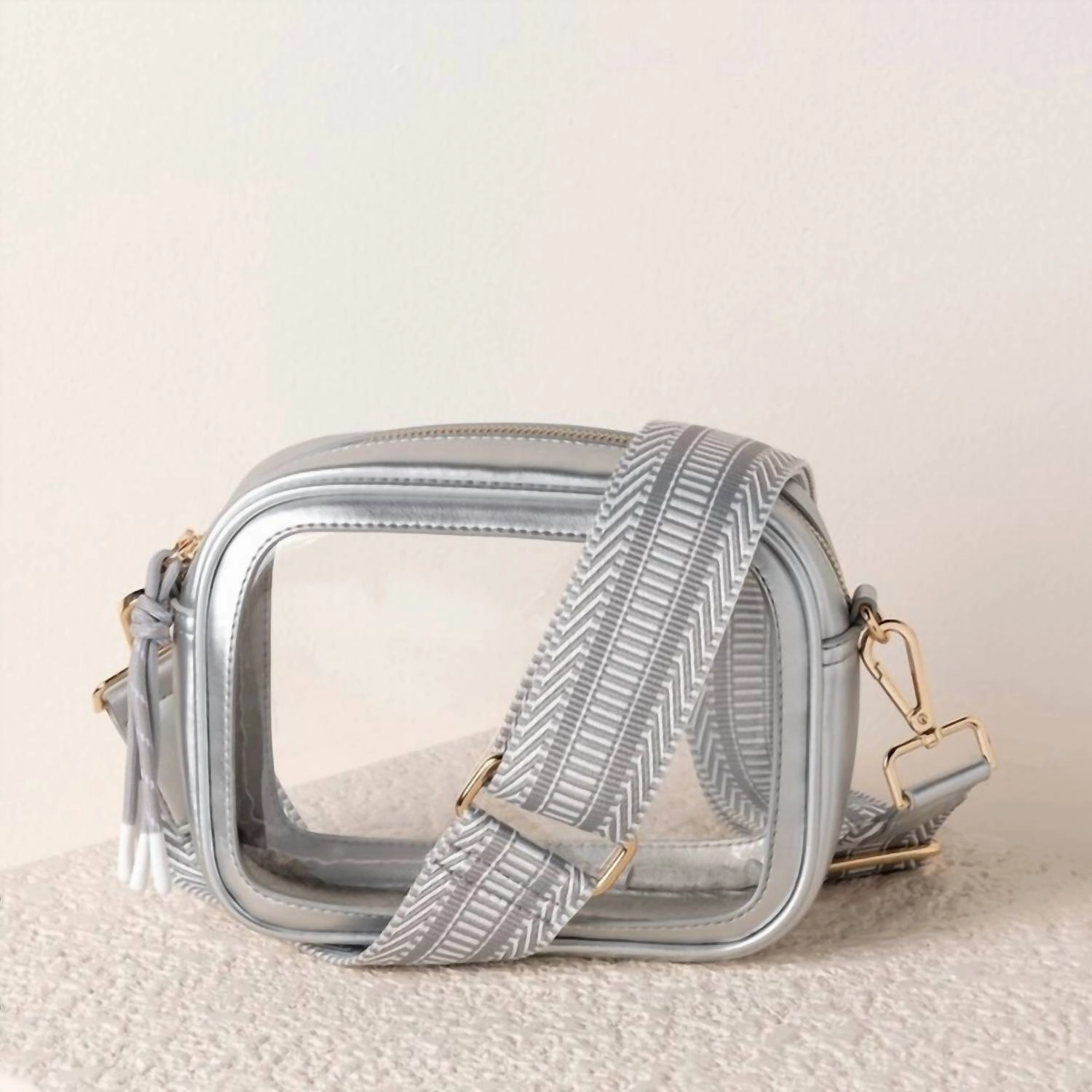 Women's Spectator Clear Crossbody Bag In Silver