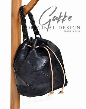 Womens Black Leather Bucket Shoulder Bag Purse Vintage Split Joint Barrel Round Handbag Crossbody Purse for Women