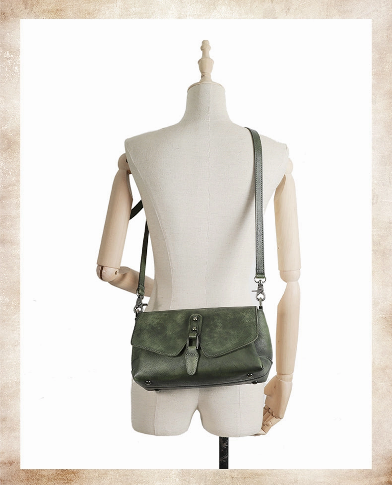 Womens Black Leather Vintage Handmade Shoulder Bag Best Crossbody Purses for Ladies