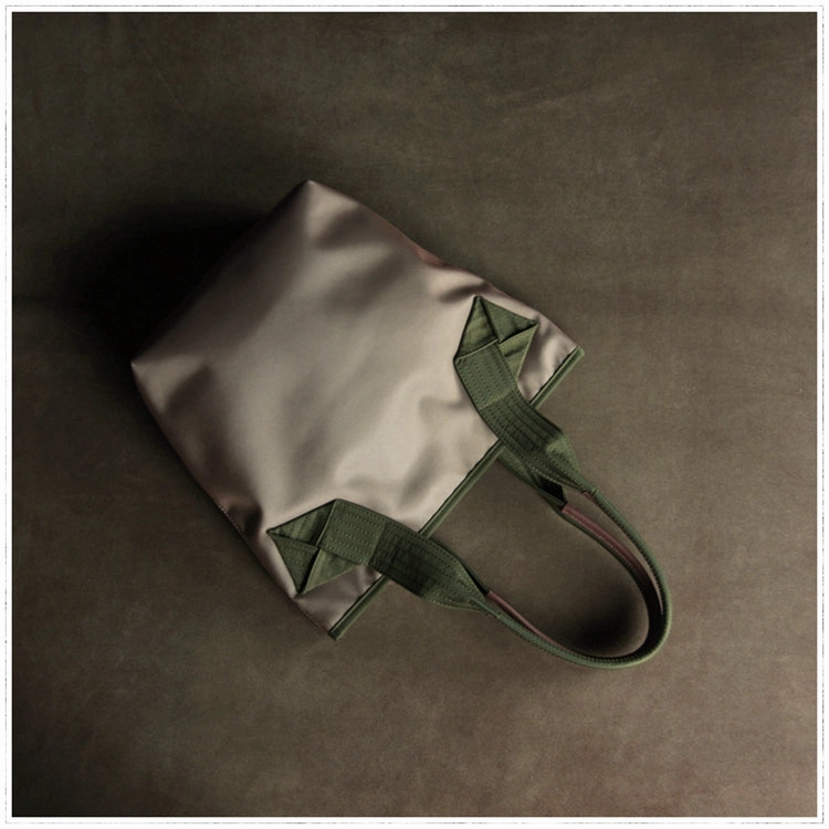 Womens Green Nylon Shoulder Tote Bags Best Green Nylon Tote Handbag Shopper Bags Purse for Ladies