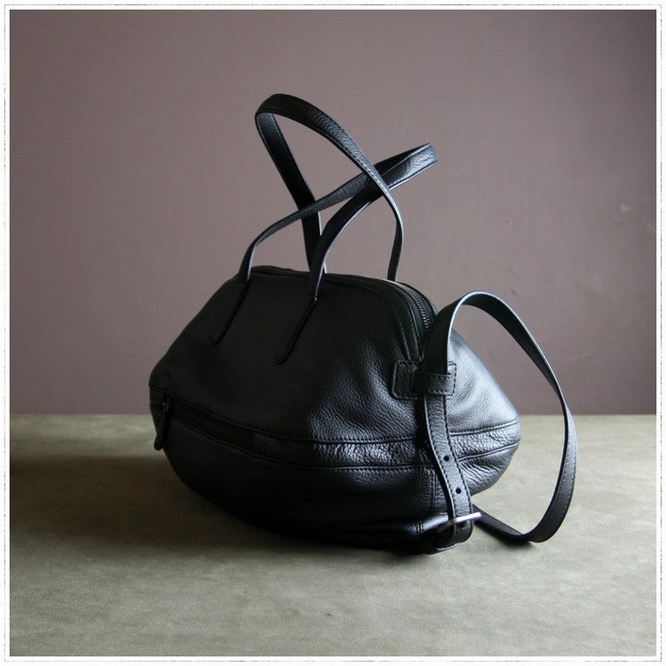 Womens Leather Barrel Shoulder Purse Womens Gray Bucket Leather Handbag Shoulder Bag for Ladies