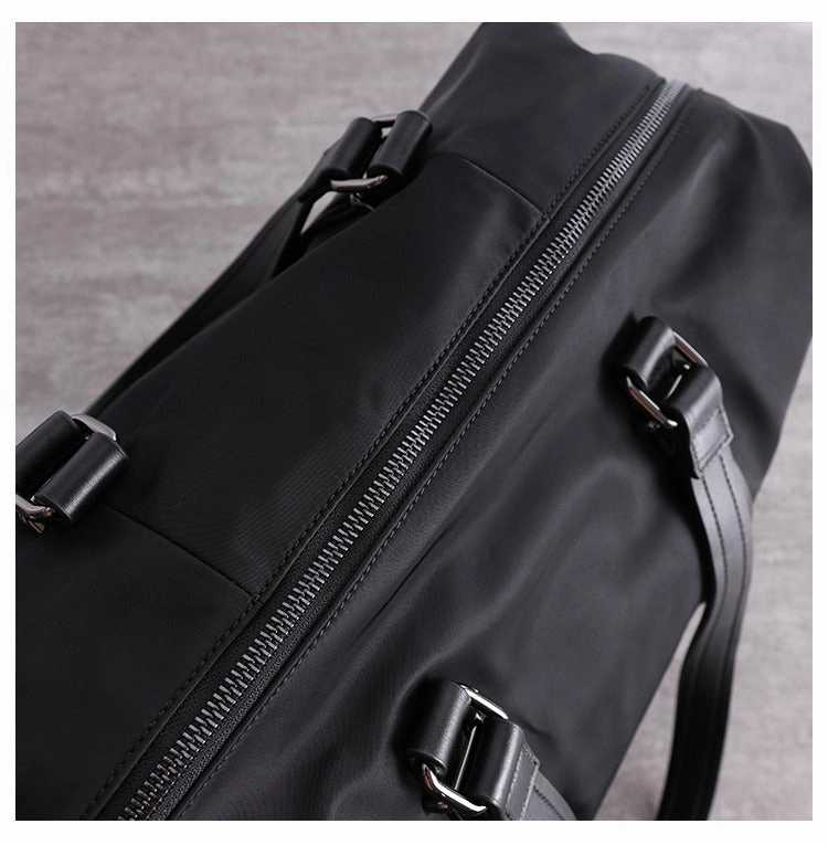 Womens Nylon Leather Gym Shoulder Purse Womens Black Nylon Gym Purse Nylon Work Shoulder Purse for Ladies