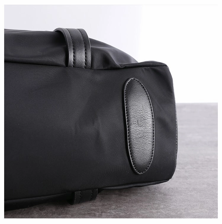 Womens Nylon Leather Gym Shoulder Purse Womens Black Nylon Gym Purse Nylon Work Shoulder Purse for Ladies