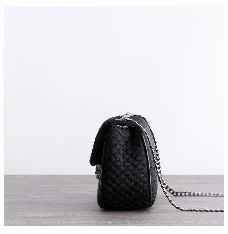 Womens Nylon Mini Shoulder Purse Womens Black Diamond Nylon Chain Shoulder Purse Nylon Chain Purse for Ladies