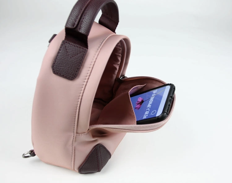 Womens Nylon Small Backpack Purse Khaki Convertible Crossbody Bag Nylon Backpack Shoulder Bag for Ladies