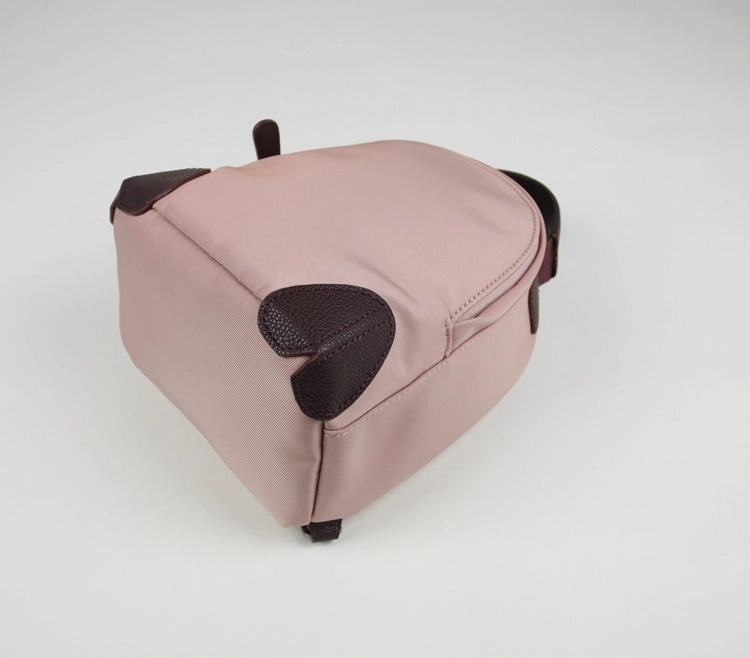 Womens Nylon Small Backpack Purse Orange Brown Convertible Crossbody Bag Nylon Backpack Shoulder Bag for Ladies