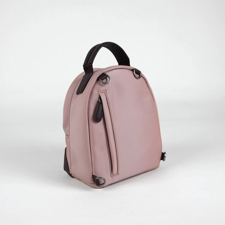 Womens Nylon Small Backpack Purse Orange Brown Convertible Crossbody Bag Nylon Backpack Shoulder Bag for Ladies