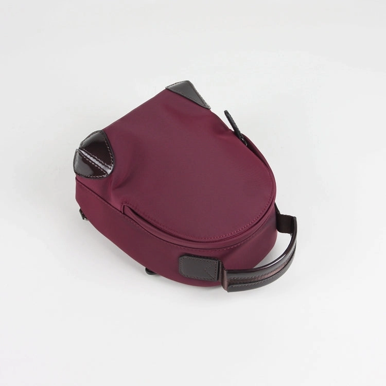 Womens Nylon Small Backpack Purse Wine Convertible Crossbody Bag Nylon Backpack Shoulder Bag for Ladies