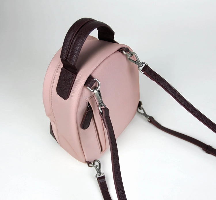 Womens Nylon Small Backpack Purse Wine Convertible Crossbody Bag Nylon Backpack Shoulder Bag for Ladies