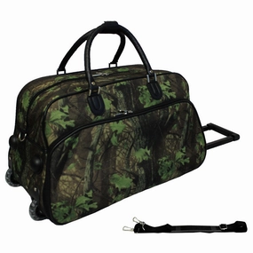 World Traveler Mossy Oak 21-inch Carry-on Rolling Duffle Bag