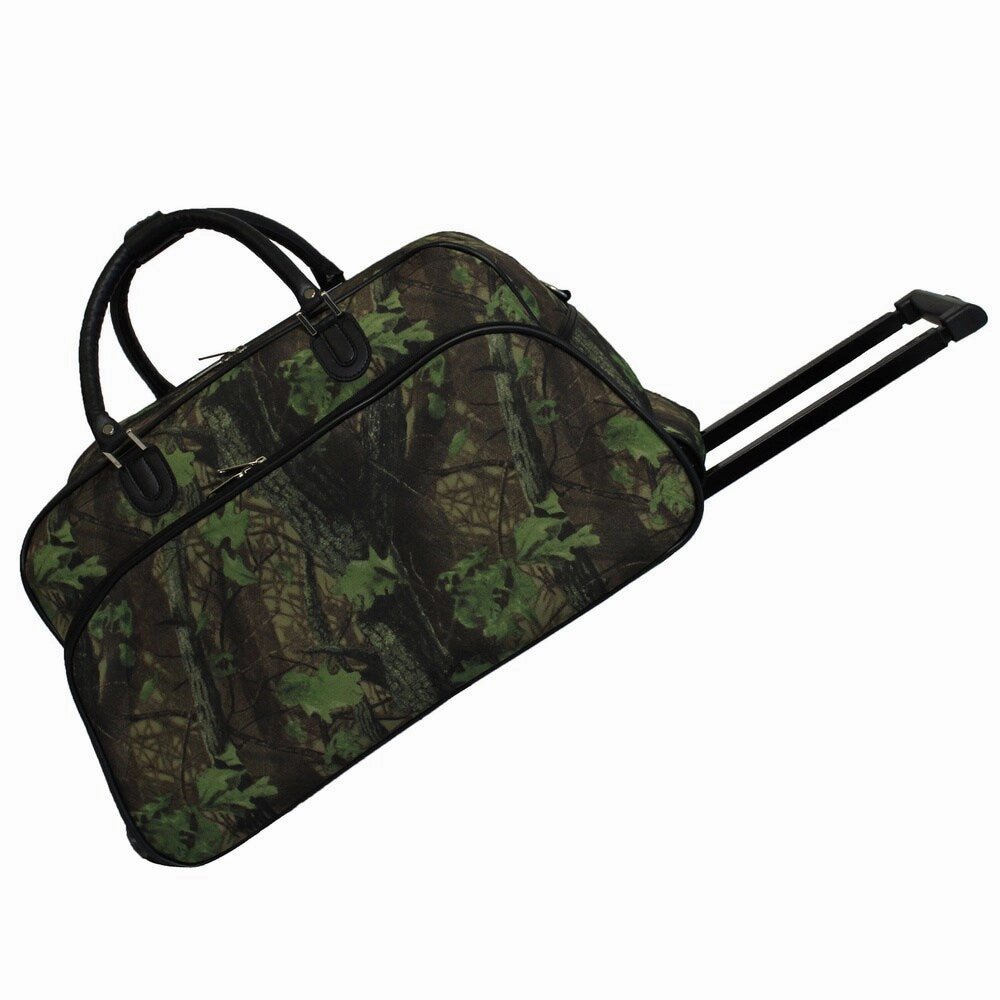 World Traveler Mossy Oak 21-inch Carry-on Rolling Duffle Bag