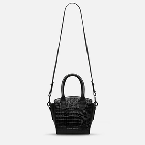 Worst Behind Us Bag - Black Croc Emboss
