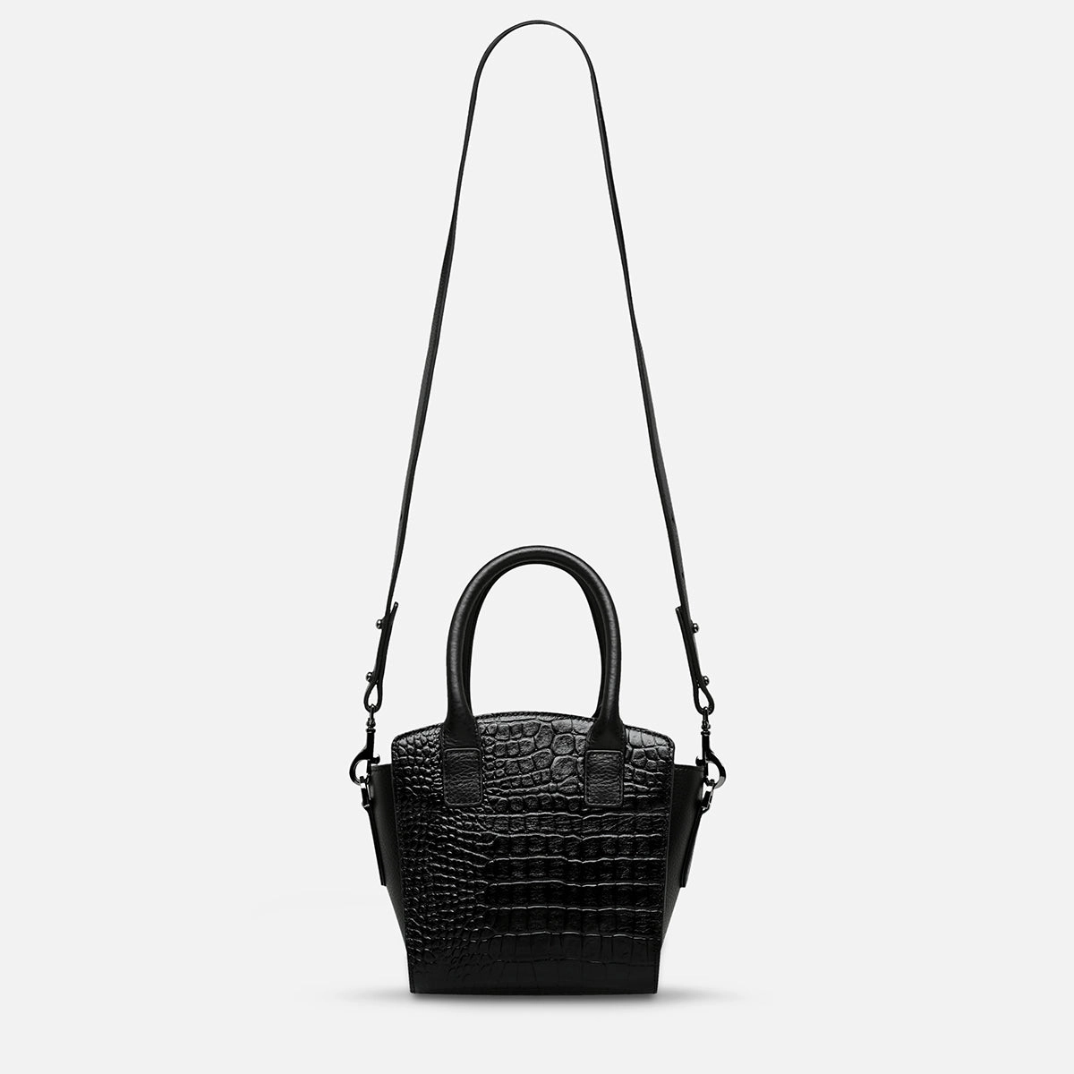 Worst Behind Us Bag - Black Croc Emboss