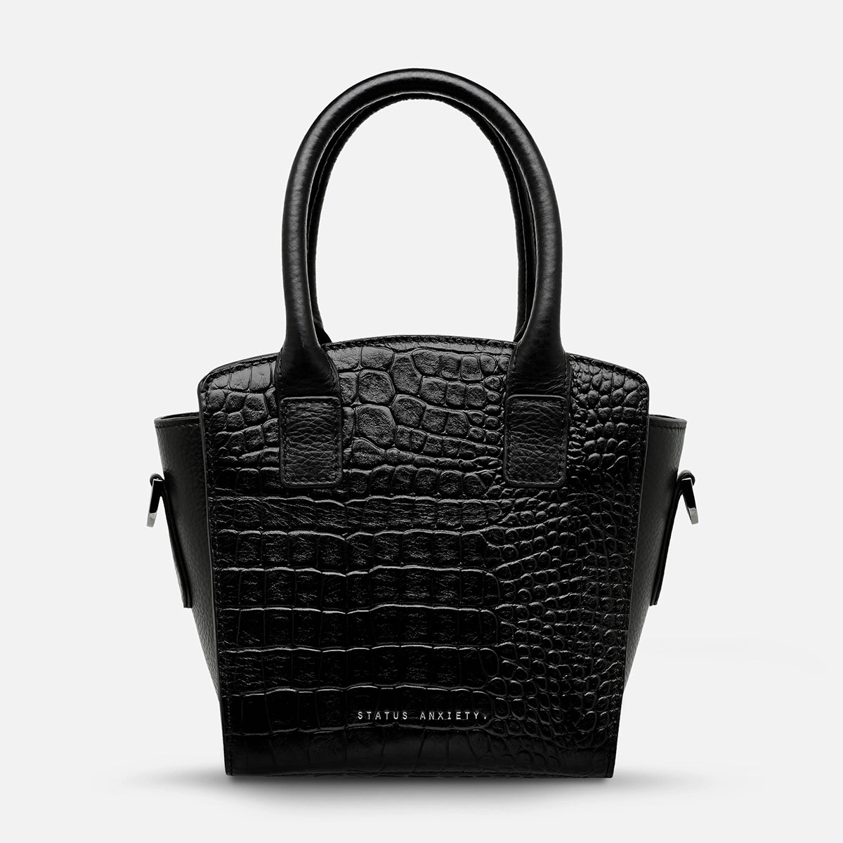 Worst Behind Us Bag - Black Croc Emboss