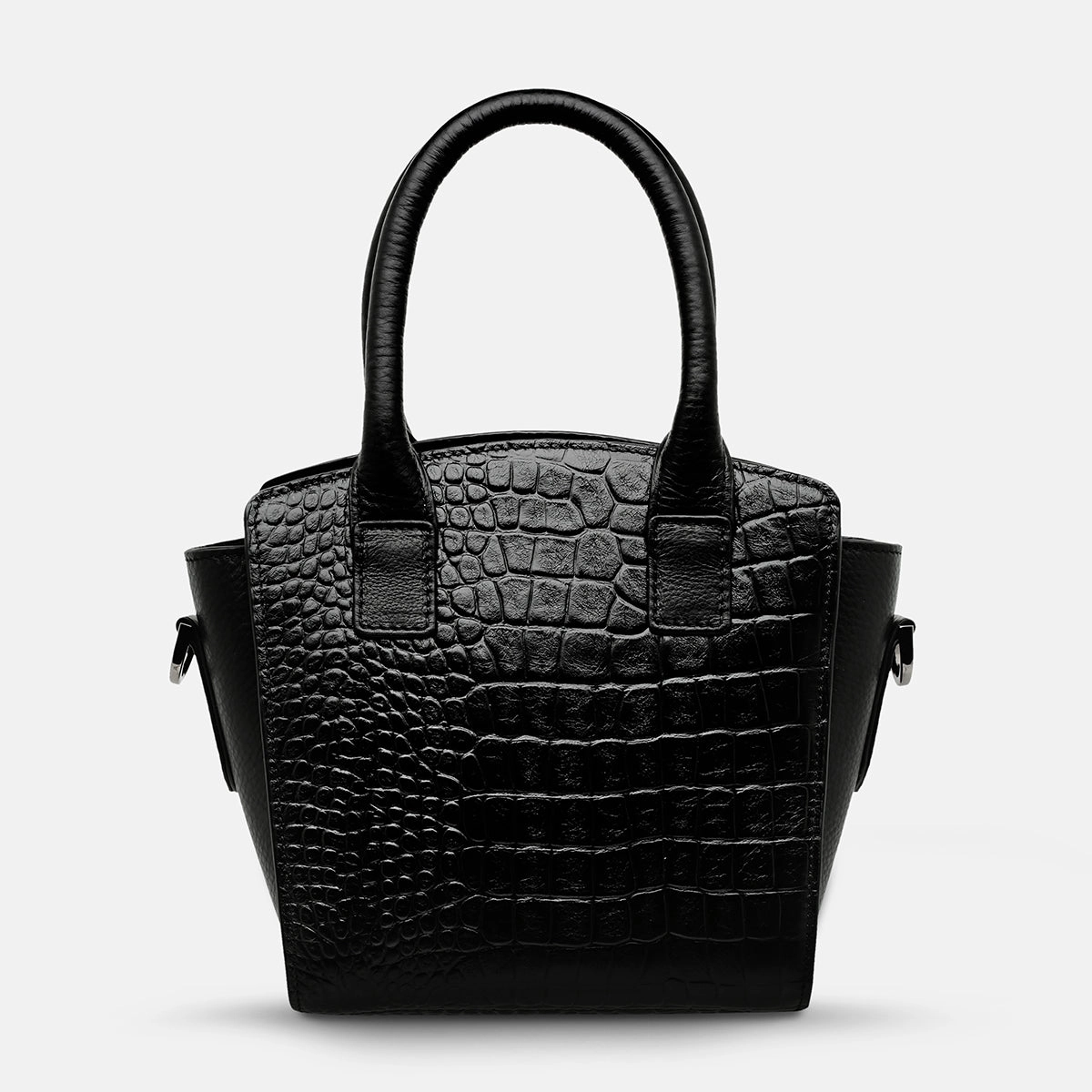 Worst Behind Us Bag - Black Croc Emboss