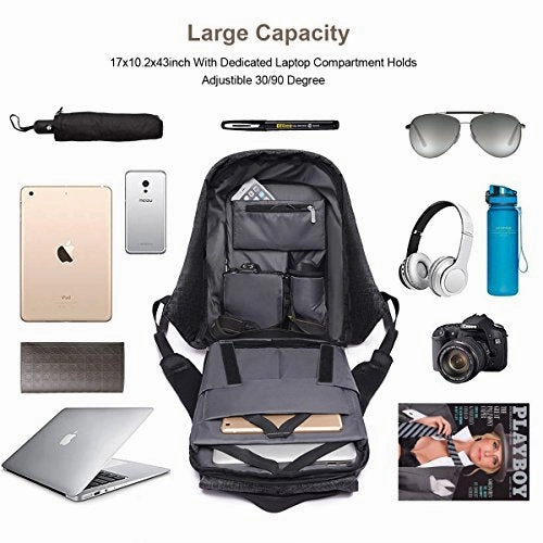 Yesurprise Laptop Backpack Travel Business Anti-Theft Lightweight For Men & Women With Removable
