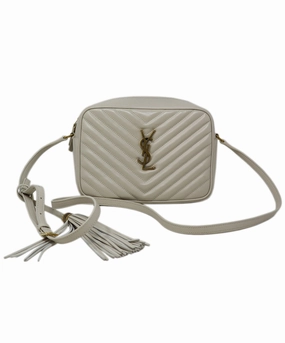 YSL Ivory Quilted Leather Crossbody