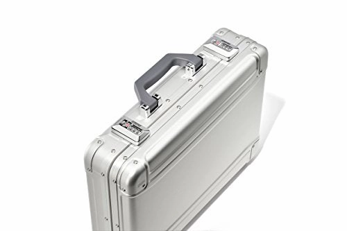 Zero Halliburton Geo Aluminum 3.0 Large Attach Briefcase, Silver, One Size