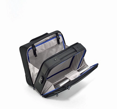 Zero Halliburton New York Greenwich 2-Wheeled Business Case, Rolling Nylon Briefcase in Blue