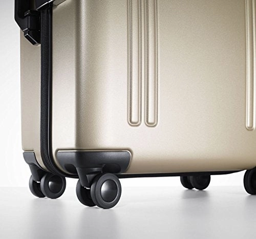 Zero Halliburton Zro 20" International Carry-On 4-Wheel Spinner Luggage In Gold