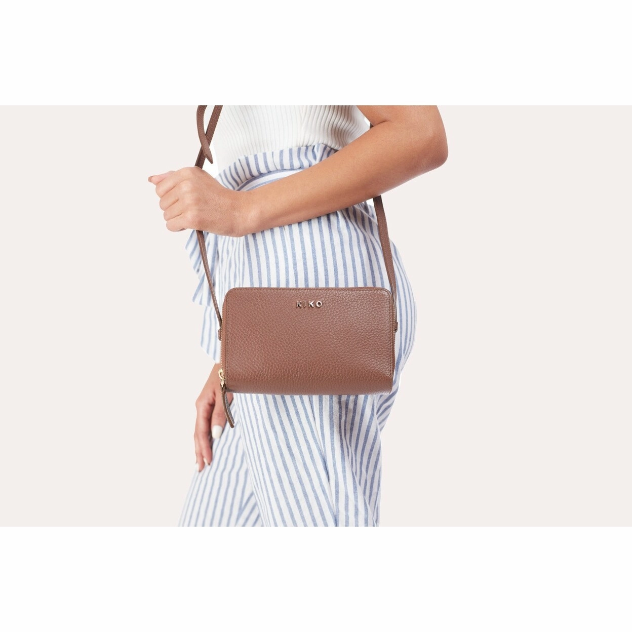 Zip Around Crossbody Pebble