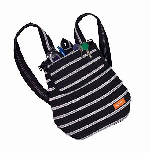 Zipit Zipper Backpack, Black & Silver Teeth