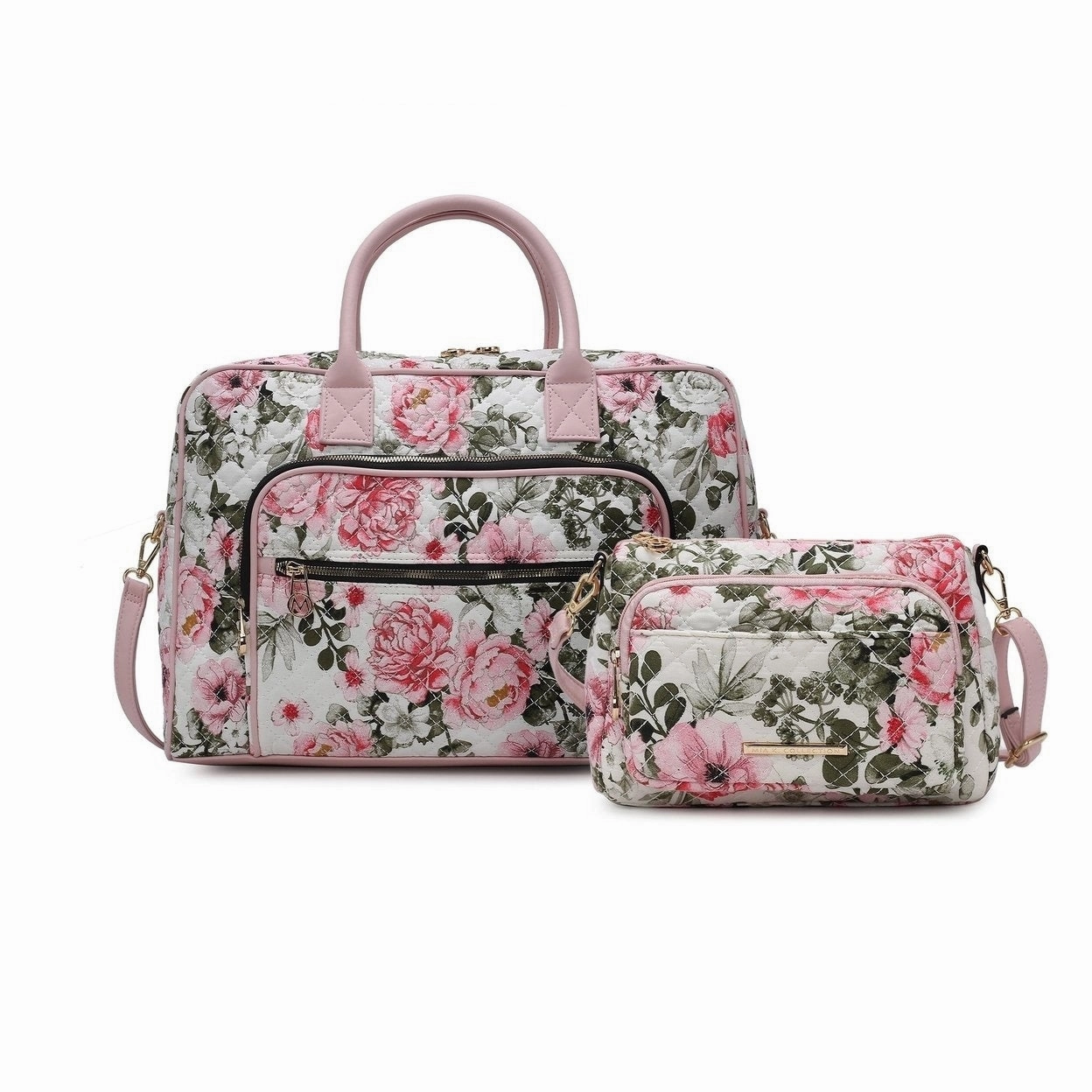 Zoe Quilted Cotton Weekender And Crossbody Bag
