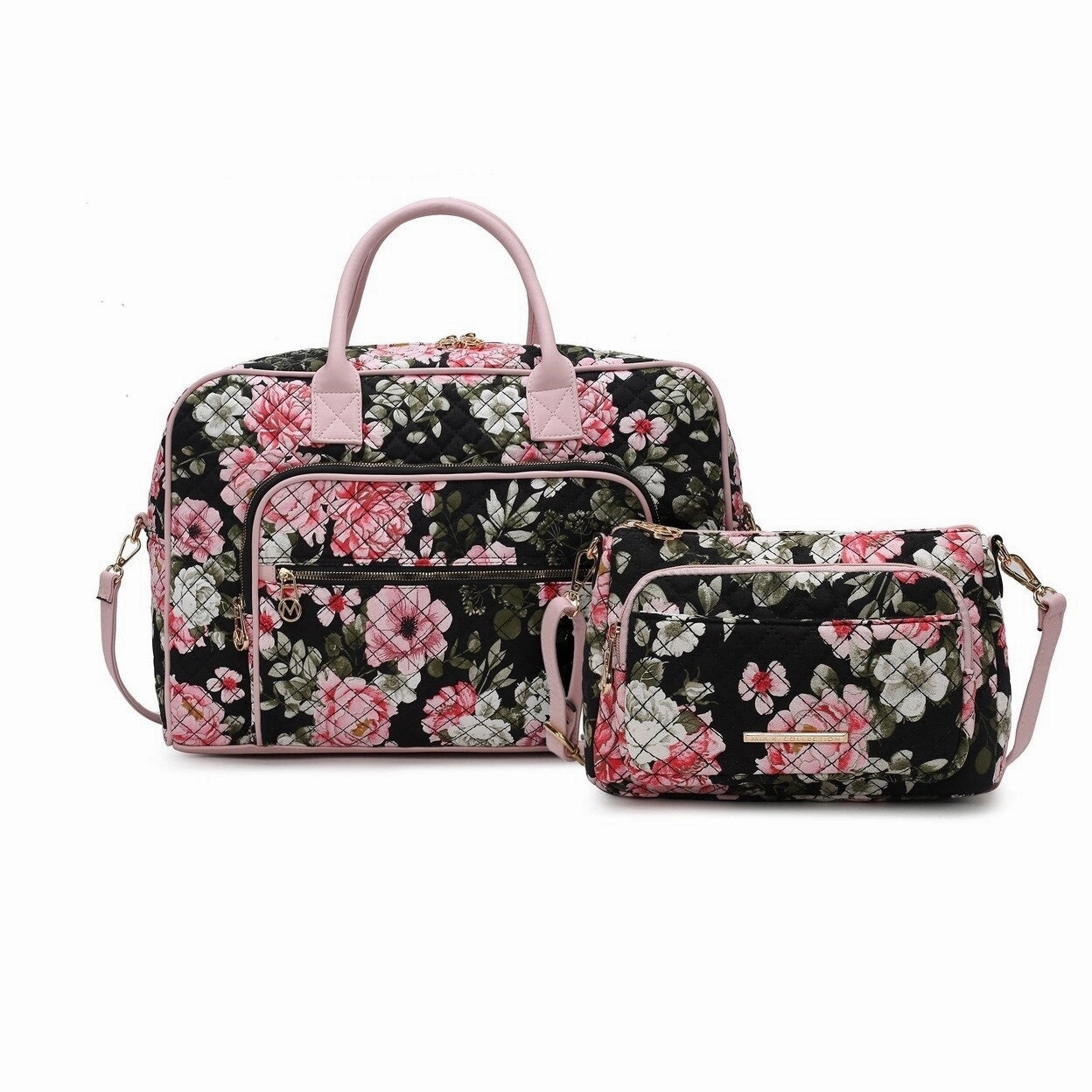 Zoe Quilted Cotton Weekender And Crossbody Bag