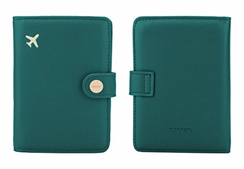 Zoppen Rfid Blocking Travel Passport Holder Cover Slim Id Card Case (#25 Teal Green)