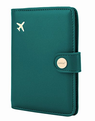 Zoppen Rfid Blocking Travel Passport Holder Cover Slim Id Card Case (#25 Teal Green)